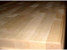 Birch countertop with chamfered edges